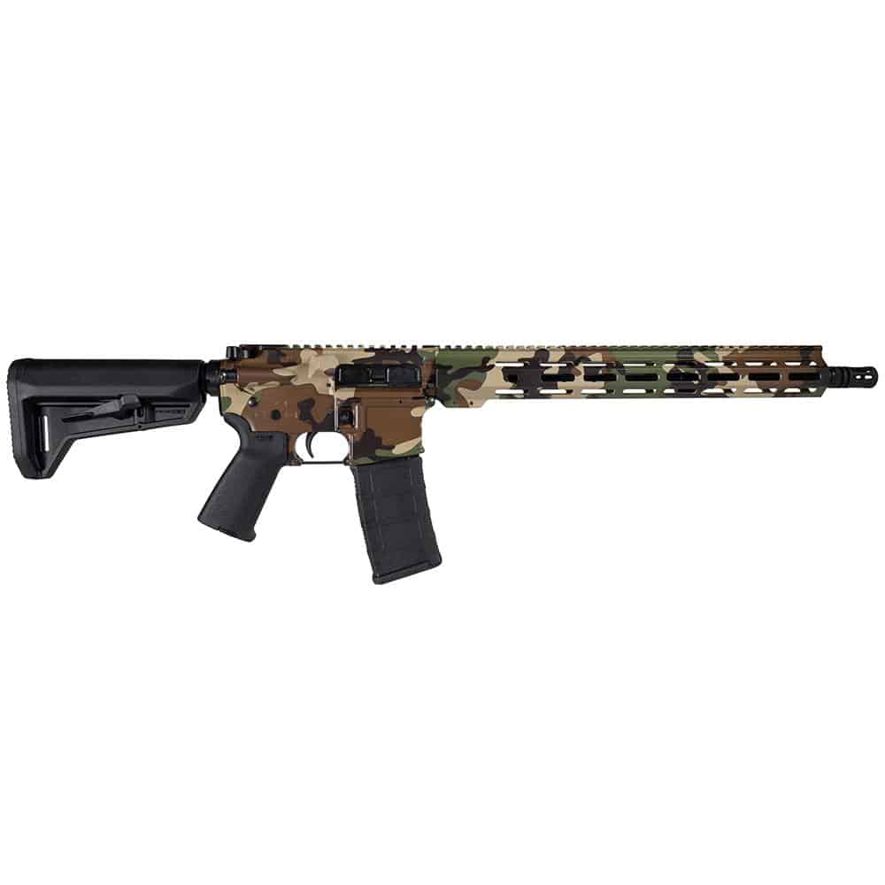 Shark Coast Tactical M81 Woodland .223 Remington 5.56 NATO rifle with 16-inch barrel
