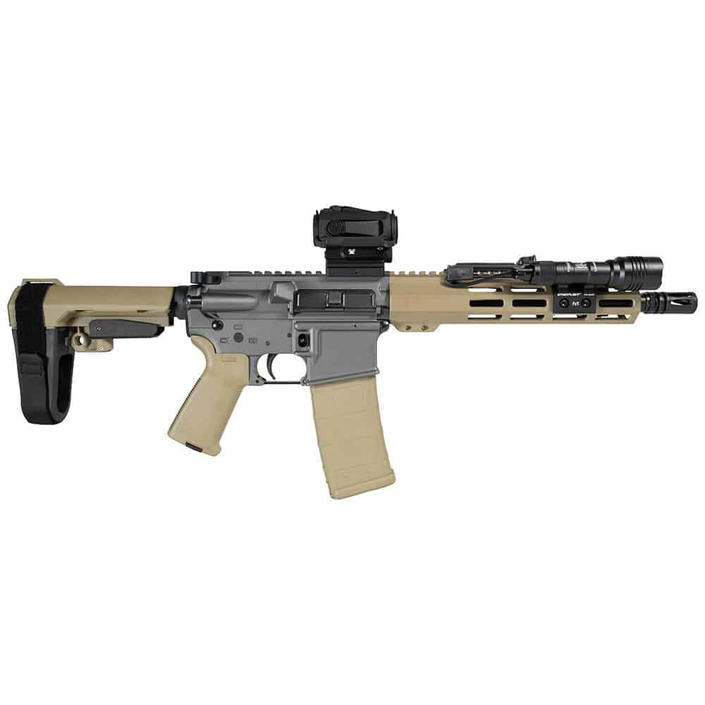 Shark Coast Tumbleweed AR pistol bundle with red dot, light, brace, and 10.5-inch barrel