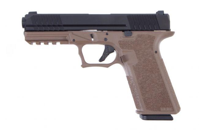 Polymer80 P80 PFS9 9mm handgun with 4.49-inch barrel in FDE