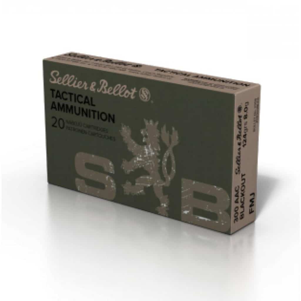 Sellier & Bellot SB300BLKA .300 AAC Blackout 124 grain FMJ ammunition