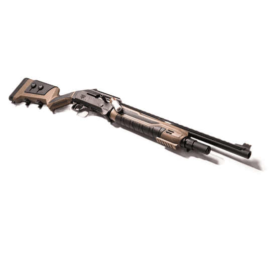 Panzer Arms FS1 Pro 12 Gauge semi-auto shotgun with 20-inch barrel in black and Flat Dark Earth