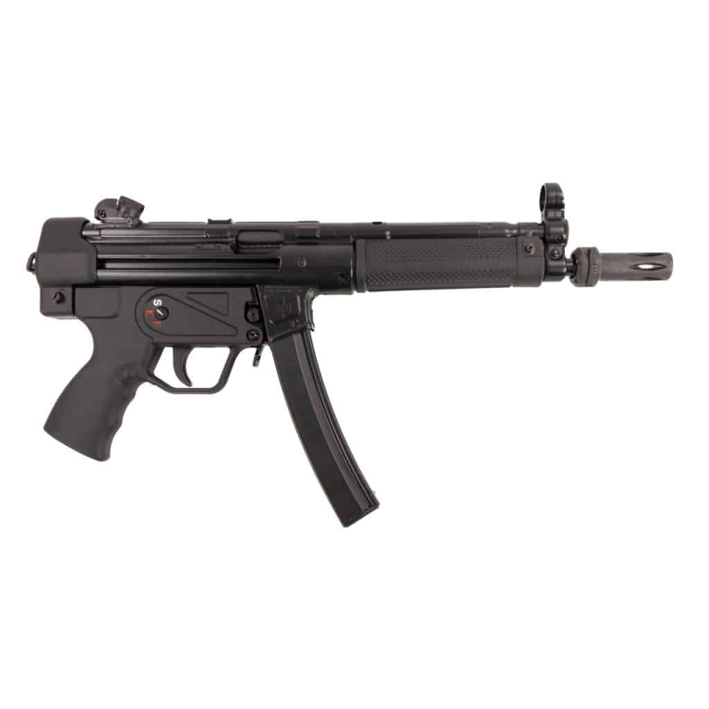 MAC 5 9mm pistol with 8.9-inch barrel, binary trigger, and two magazines