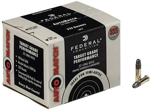 Federal Champion AutoMatch .22 LR 40 grain 325-round ammunition box