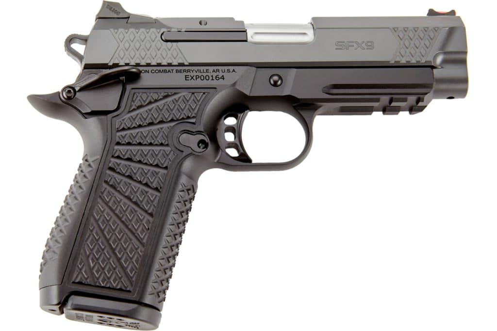 Wilson Combat SFX9 9mm black handgun with 4.00-inch barrel and light rail