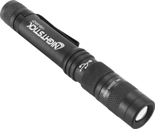 Night Stick USB-205ZF black metal USB zoom focus flashlight