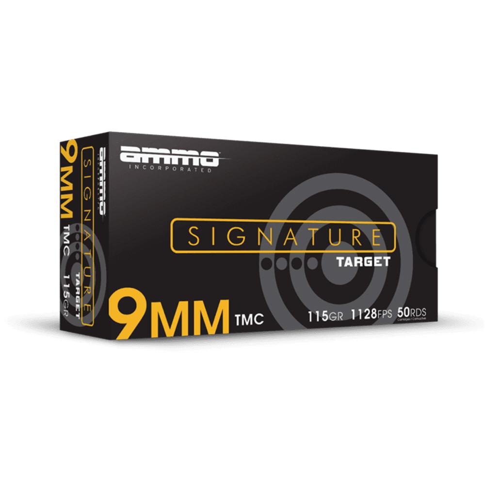 Ammo Inc Signature 9mm 115 grain handgun ammunition 50-round box