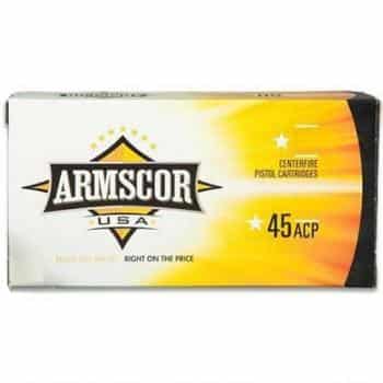 Armscor .45 ACP 230 grain JHP handgun ammunition, 20-round box