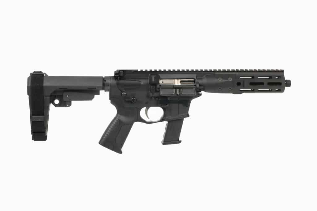 LWRC IC-9 9mm black pistol with SBA3 brace