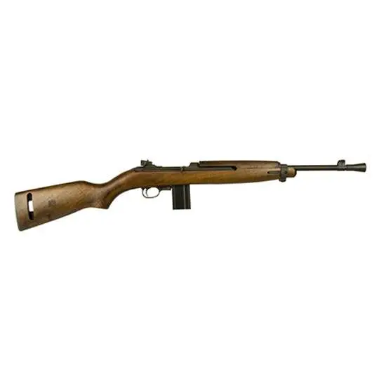 Inland M1 Jungle semi-auto rifle in .30 Carbine with walnut stock and conical flash hider