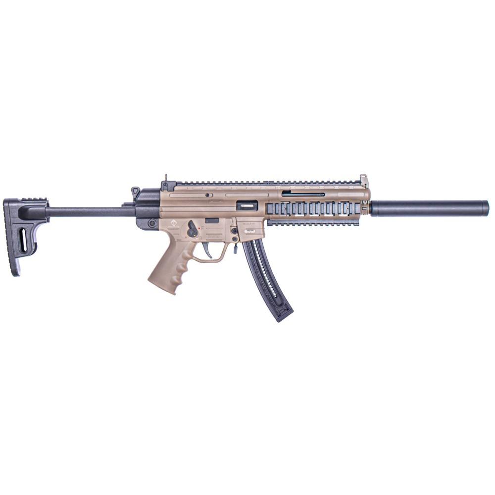 ATI GSG-16 .22 LR semi-auto rifle with tan finish and collapsible stock