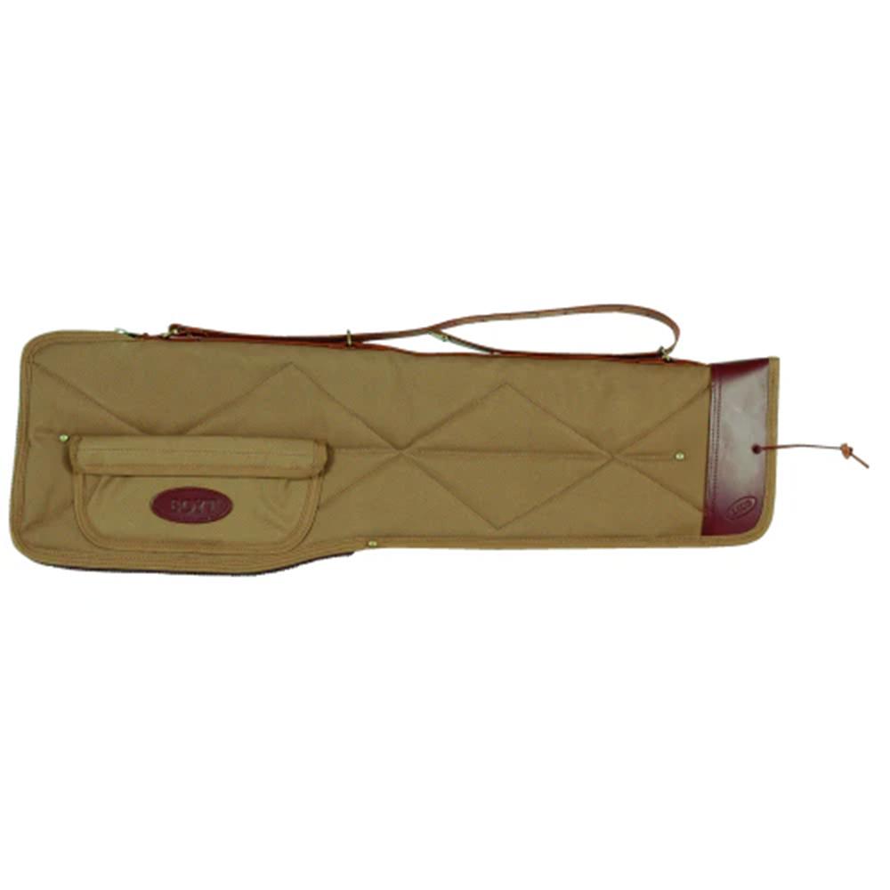 Boyt Signature Series 34-inch khaki waxed canvas takedown shotgun case