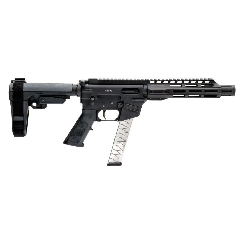 Freedom Ordnance FX-9P8S FX-9 9mm pistol with 8-inch barrel and SBA3 brace