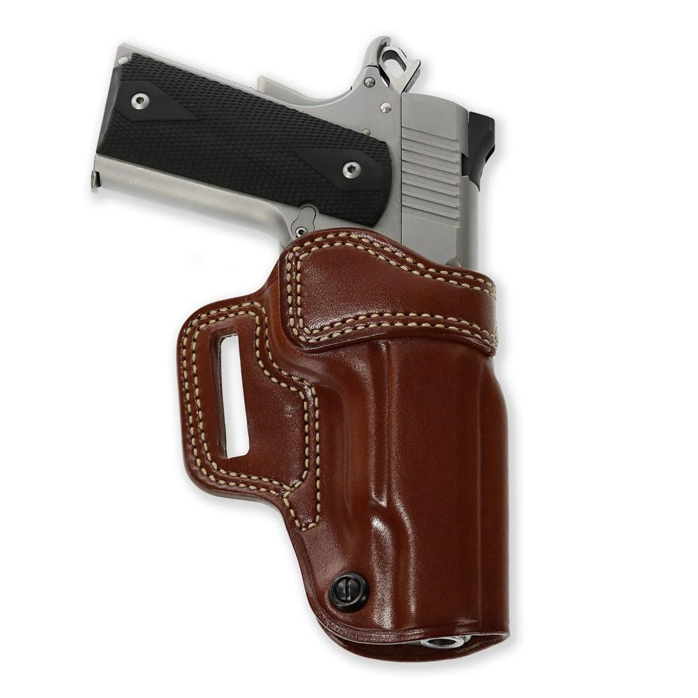 Galco Avenger right-hand tan leather belt holster for 1911 pistols