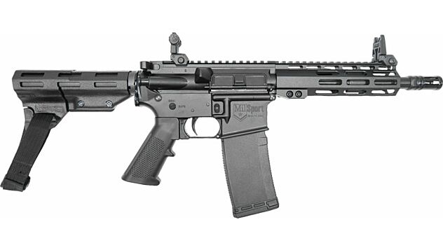 American Tactical ATI Milsport 300 Blackout pistol with 8.5-inch barrel and arm brace