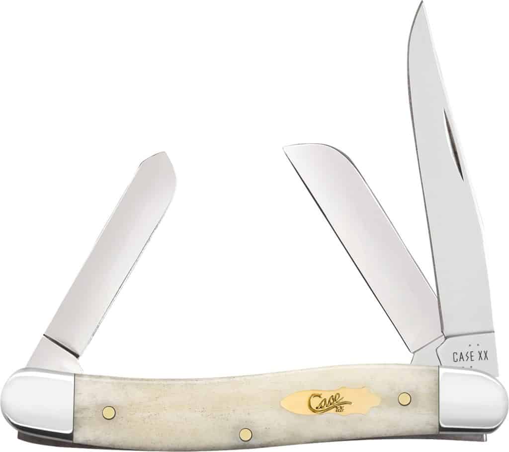Case 11021 Medium Stockman folding knife with smooth natural bone handle