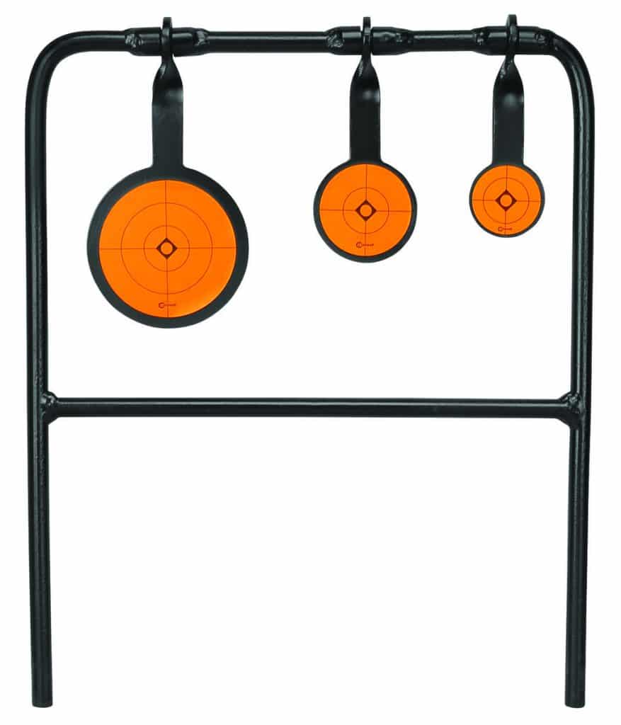 Caldwell Plink n Swing Triple Spin black and orange rimfire steel target