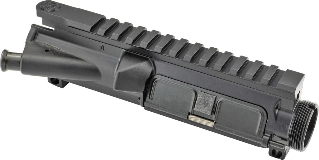 Assembled AR-15 upper receiver with black phosphate finish