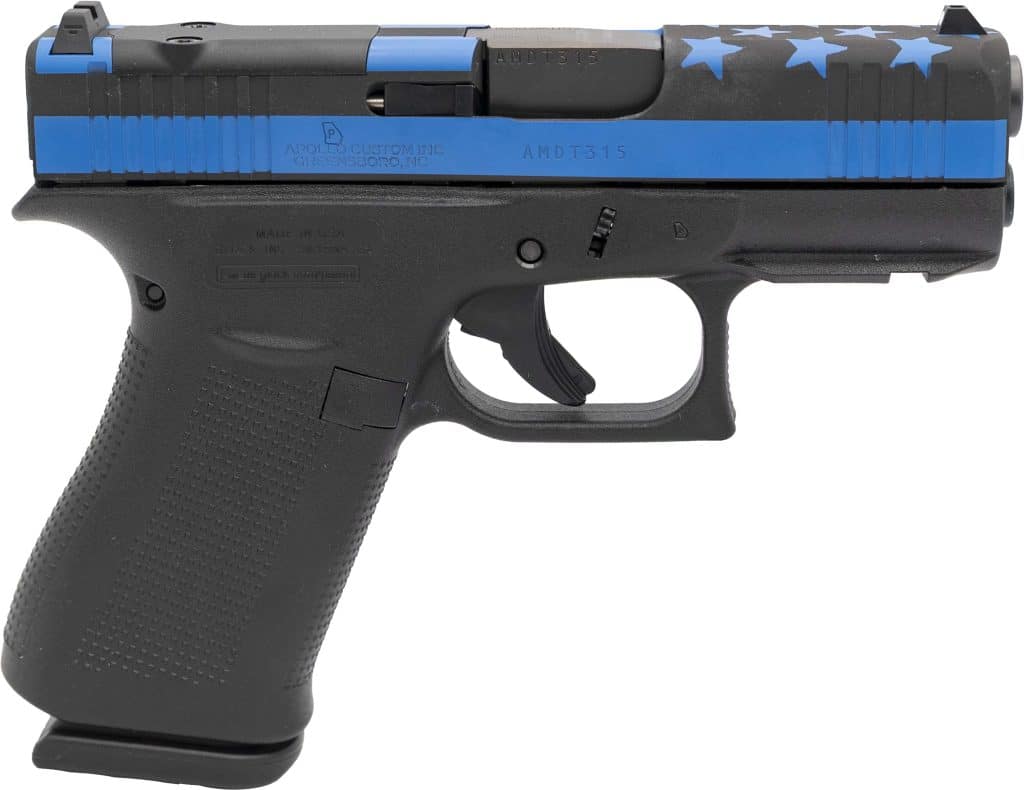 Apollo Custom GLK 43XMOS 9MM 10R NRA BLU BLK semi-auto handgun