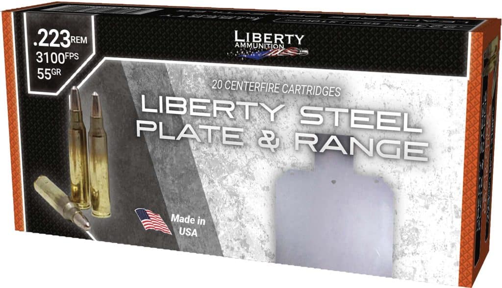 Liberty Steel Plate & Range 55-grain lead-free frangible ammunition, 20-round box