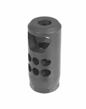 Glenfield 1/2X28 hybrid muzzle brake in black oxide finish