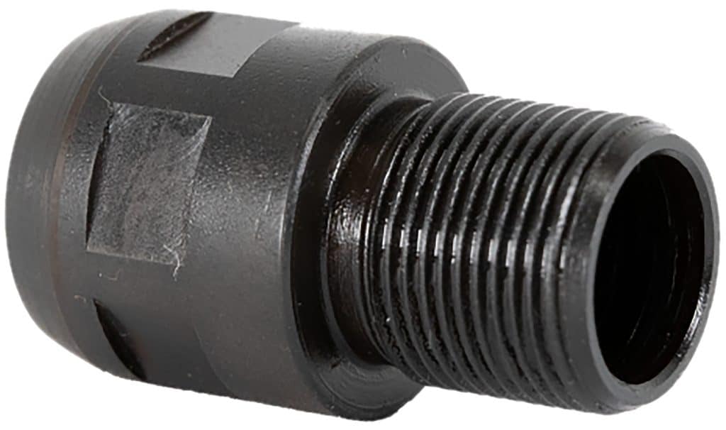 Banish 5787 thread adapter with black oxide finish