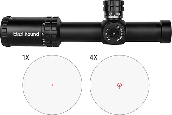 Blackhound Optics BKH SCP GNESIS 1-4X24 30M FFP riflescope