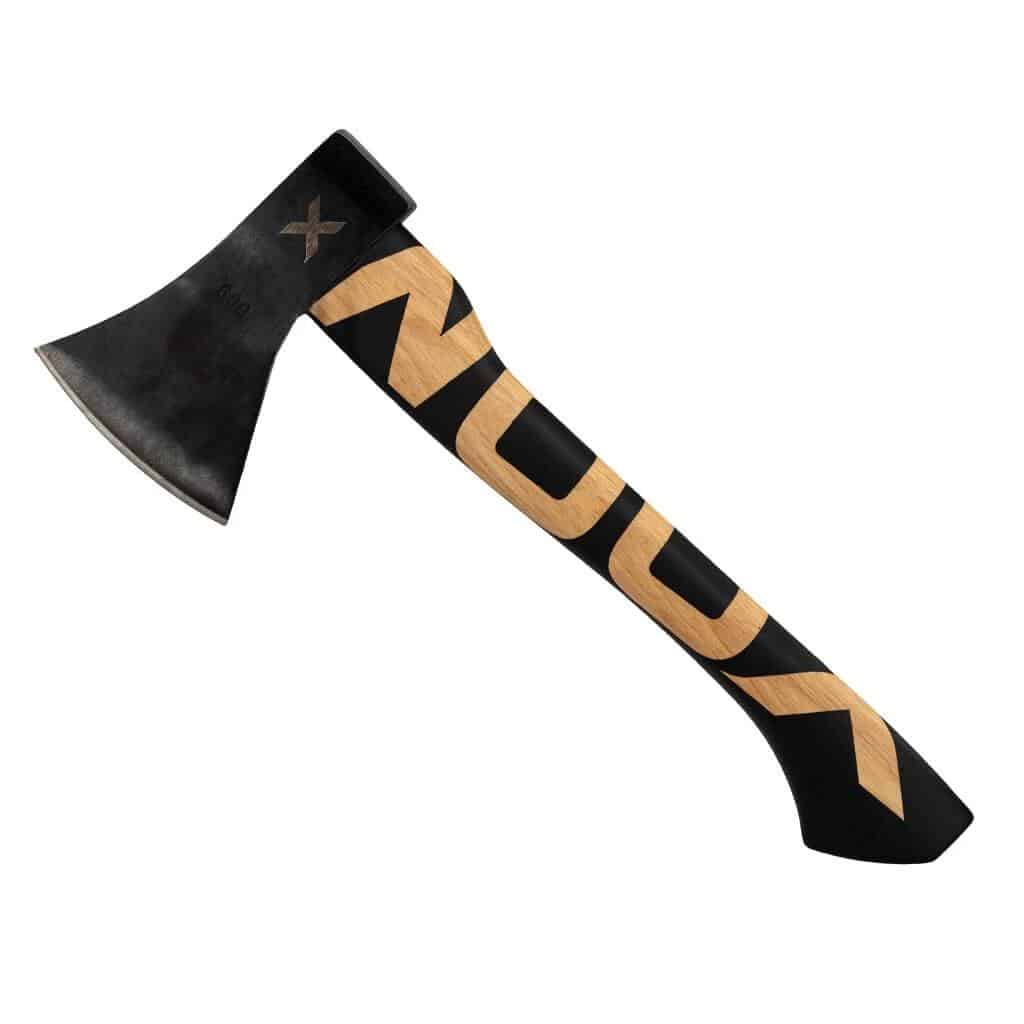 WOOX Volante Ax Wood Logo with blue polished blade and wood handle
