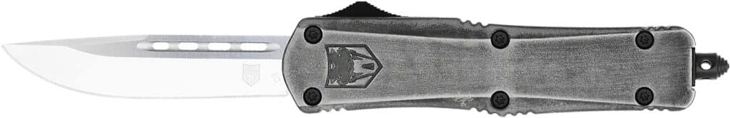 CobraTec CBT MED FS-3 STONEWASH DROP PT automatic knife