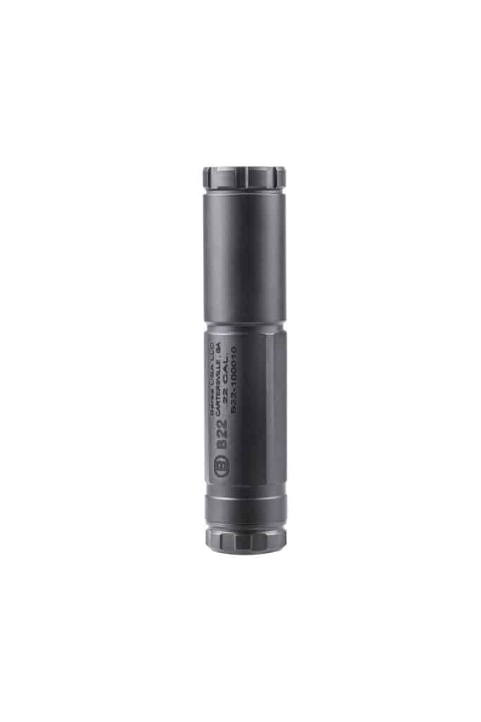 Bersa B22 modular rimfire suppressor with 1/2x28 thread pattern