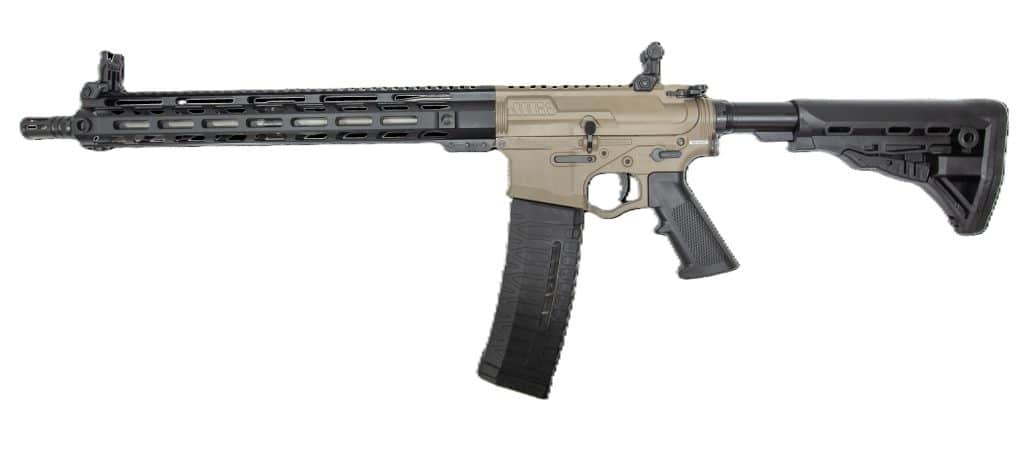 American Tactical ATI Alpha Maxx 5.56 AR rifle with 16-inch barrel in FDE