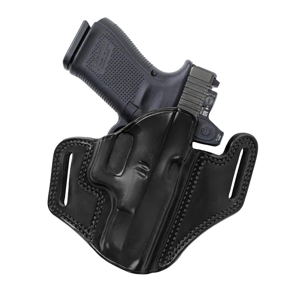 Black Galco Combat Master 2.0 right-hand holster for Glock 19 Gen 1-6