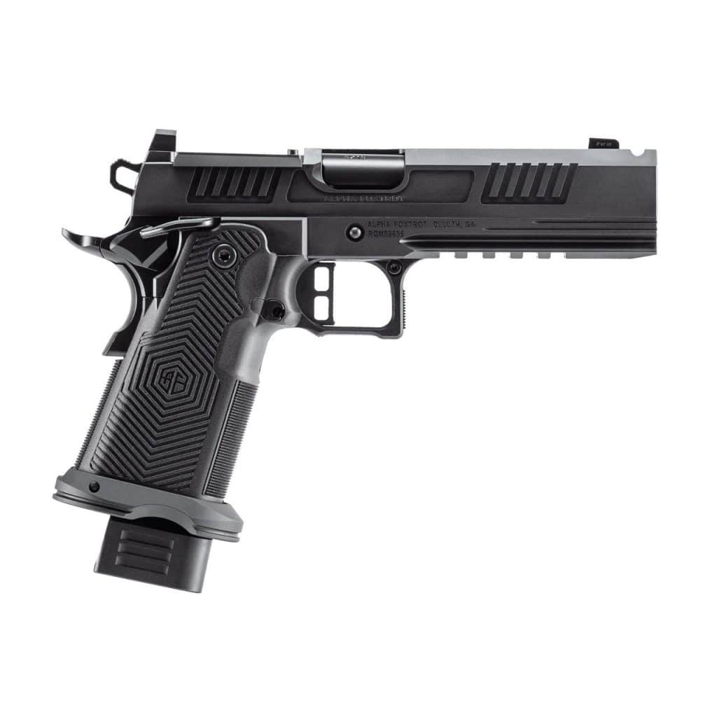 Alpha Foxtrot AF1911 Romulus 9mm handgun with 5-inch barrel and MOS optics cut