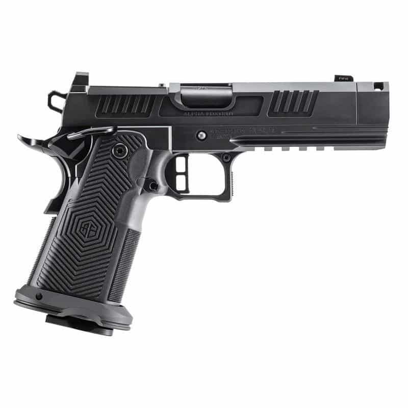 Alpha Foxtrot 1911 Romulus 10mm Auto pistol with 4.25-inch threaded compensated barrel