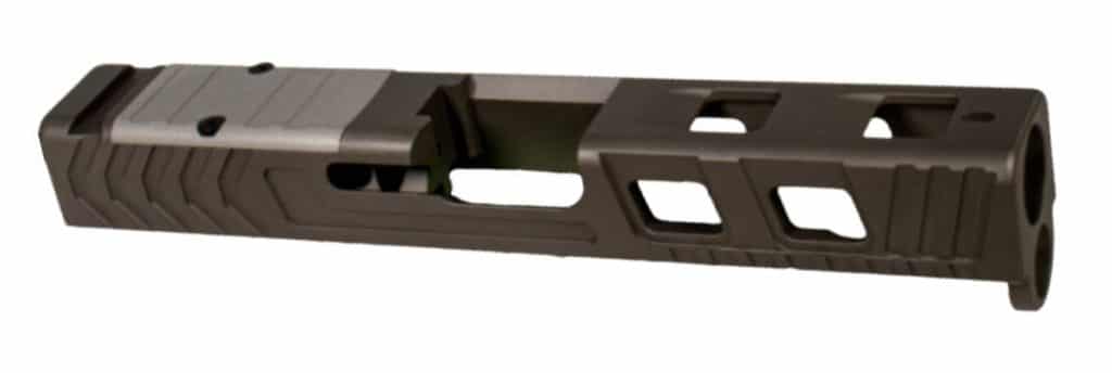 Shark Coast Tactical Sarasota II Glock 19 Gen5 slide with black finish and RMR optic cut