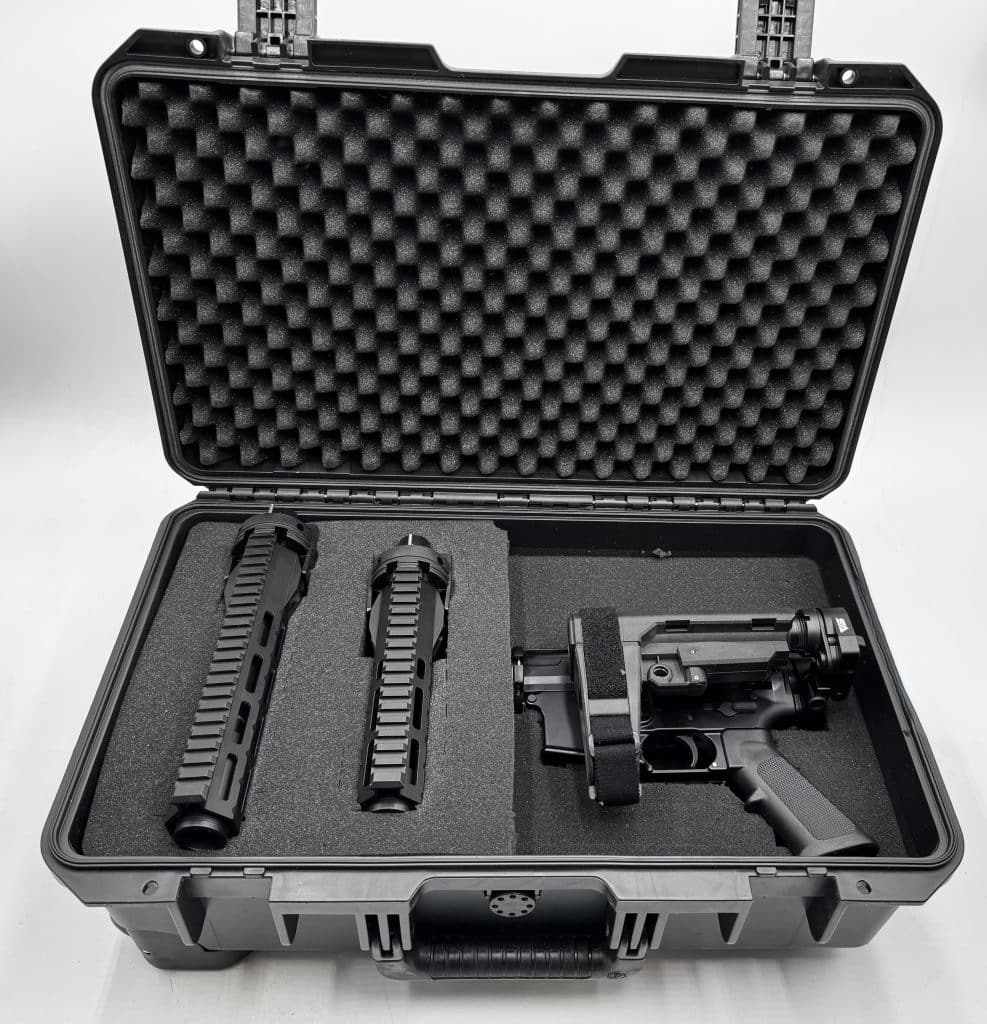 Zeus Arms Proteus AR pistol with black brace and removable barrel system