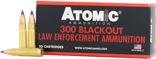 Atomic .300 AAC Blackout 110 grain Varmageddon rifle ammunition