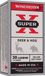 WINCHESTER SUPER-X 30 CARBINE - 110GR HSP 50RD 10BX/CS